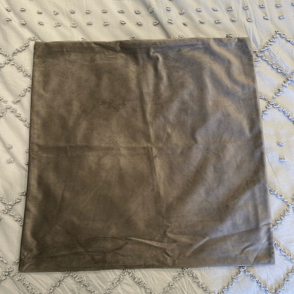 NWOT 1 dark gray velvet pillow cover